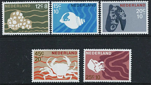 Нидерланды, 1967, Морская Фауна. 5 марок